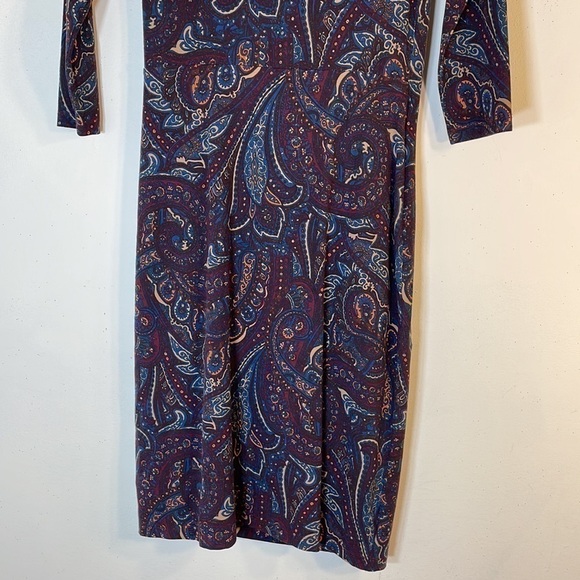 NWT. Talbots Petite Paisley Print Wrap Dress. - Picture 9 of 9